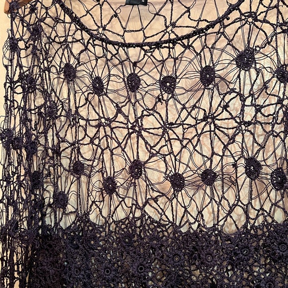 Woven delicate top burgundy brown - Picture 3 of 3